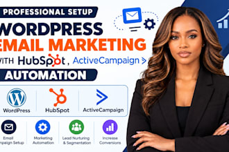 setup wordpress email marketing with hubspot, activecampaign automation