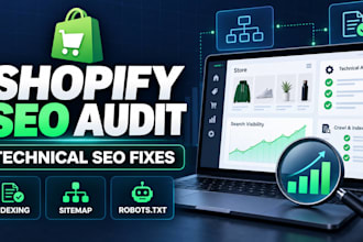 do a shopify SEO audit for on page and technical issues