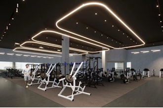 design an elegant and unique gym interior