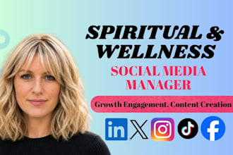 be your spiritual wellness content creator and social media marketing manager