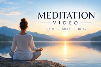 create meditation video guided youtube relaxing music video with calming visuals