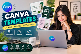 create editable canva templates and social media banners