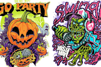 design halloween poster, spooky halloween flyer, horror dark art tshirt design