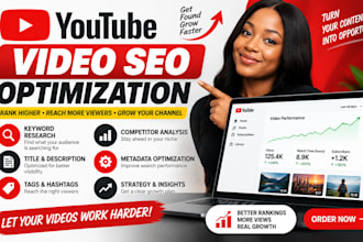 optimize your youtube videos with SEO keywords and strategy