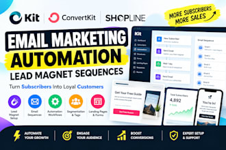 setup kit convertkit shopline email marketing automation lead magnet sequences