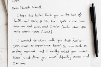 write luxury aesthetic handwritten letters and gift cards