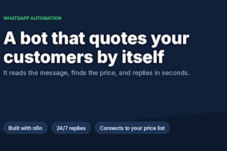 build a whatsapp chatbot with n8n that quotes automatically