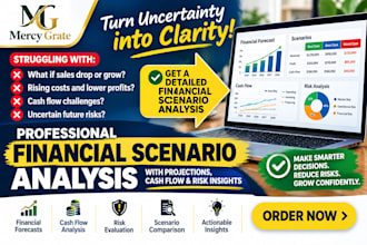 create financial scenario analysis with forecasts cash flow and risk insights