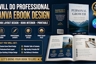 professional canva ebook layout design book interior print