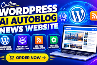 build wordpress news website autoblog ai automation, RSS n8n API workflow