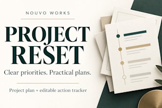create a project plan with milestones and an action tracker