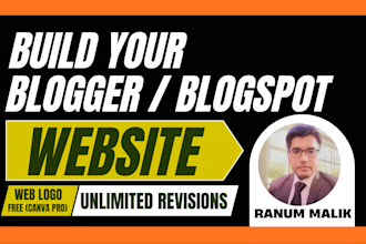 build a blogger website or blogspot website for you
