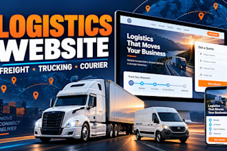 design a logistics trucking freight or courier website