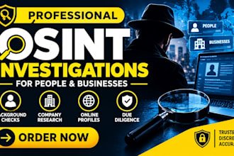 conduct professional osint investigations for people and businesses
