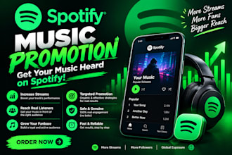 do spotify music promotion to targeted, organic, and real audience
