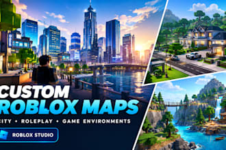 build a custom roblox city, roleplay map or game environment