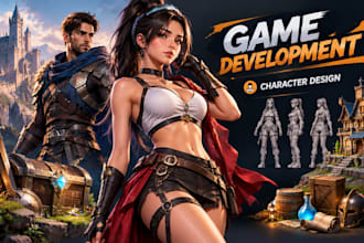 do 3d game development, character design for game developers and streamers