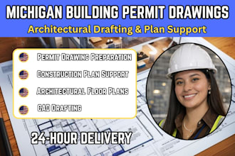 create architectural and structural permit drawings for michigan projects