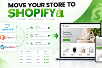 migrate your opencart magento prestashop product and orders to shopify store