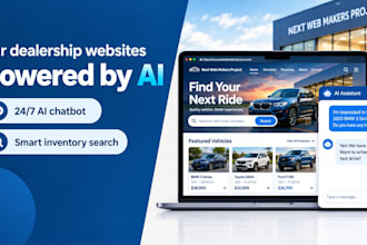 develop a car dealership website with ai chatbot and inventory system