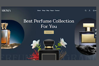 design perfume shopify store cologne store fragrance website