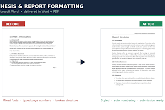 format your thesis dissertation or report professionally in ms word
