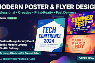 design modern poster and flyer for your business