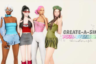 create custom sim for sim 4, design cc mods, the sims, sim character