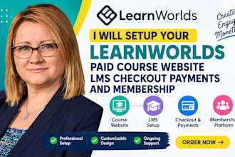 setup learnworlds paid course website lms checkout payments and membership
