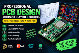 design a professional pcb schematic and pcb layout