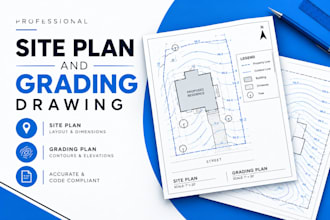 draw professional civil site plan and grading drawing for permit