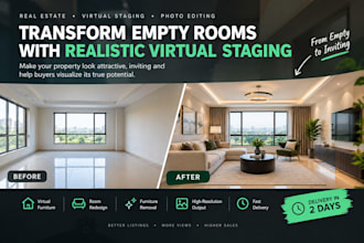 transform empty rooms with realistic virtual staging