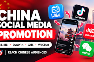 promote your bilibili xiaohongshu douyin wechat and rednote video in china