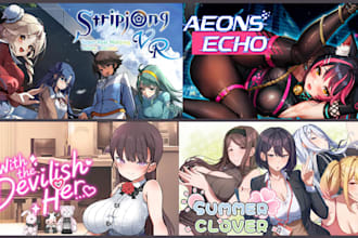 draw anime style steam capsule artwork for visual novel jrpg games steam capsule
