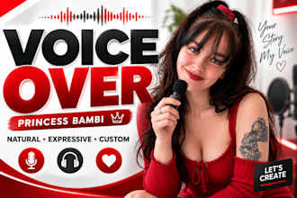 record seductive nsfw voice over or custom erotic audio female voice acting