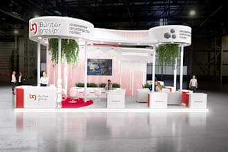 create premium trade show booth graphics and exhibition backdrop
