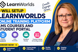 setup learnworlds online training platform lms courses and student portal