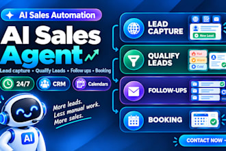 build ai sales agent for lead capture, qualify lead, automate follow up, booking