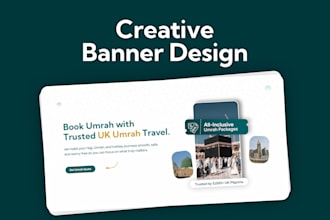 design professional umrah travel agency banners and ads