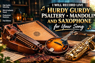 record live hurdy gurdy psaltery mandolin and saxophone