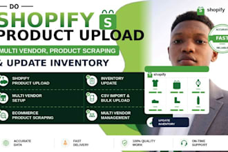 shopify product upload csv import, ecommerce product scraping inventory update