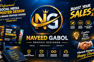 design stunning social media posters and business graphics