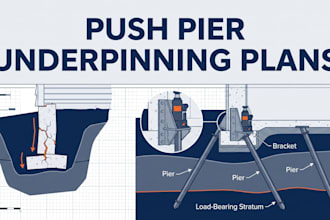 design push pier underpinning plans