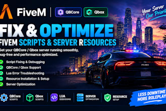 fix and optimize fivem qbcore qbox scripts, fivem lua and server resources