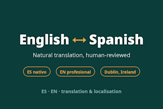 translate english to spanish and spanish to english natively