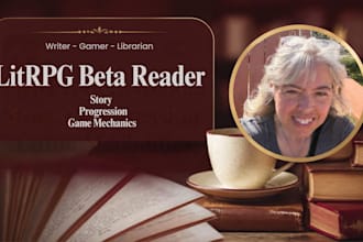 beta read your litrpg, gamelit, or progression fantasy novel