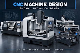 design custom cnc machines with 3d cad modeling milling turning routing drilling