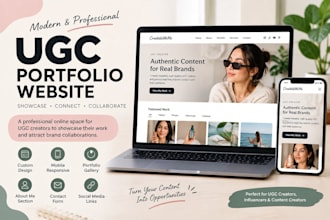 create a stunning ugc portfolio website using canva