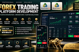 develop forex broker website mt4 mt5 trading platform CRM trading app live chart