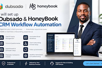 set up dubsado and honeybook CRM workflow automation